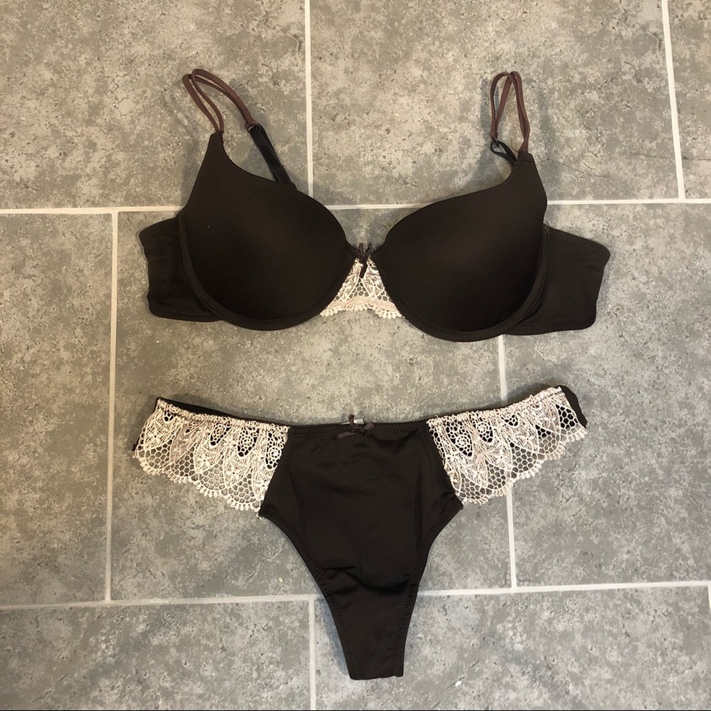 Brown Lace Vintage Lingerie